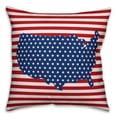 thumbnail image 1 of Creative Products Star and Stripes Country 18x18 Spun Poly Pillow, 1 of 3