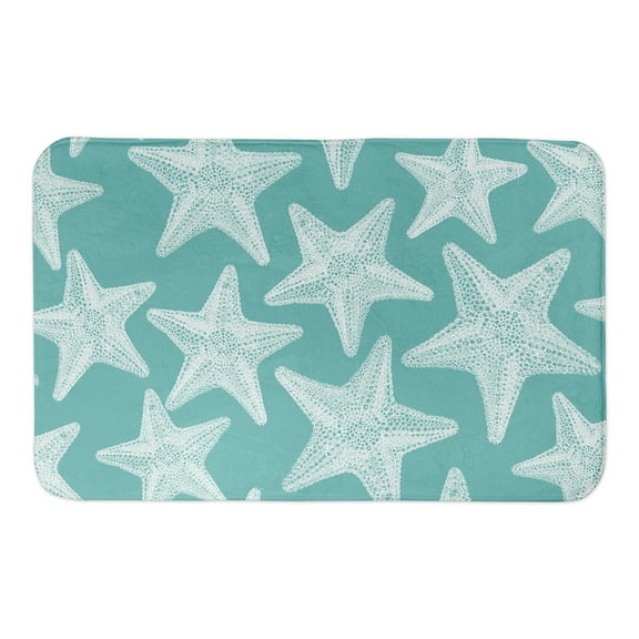 Creative Products Starfish Teal 34x21 Bath Mat
