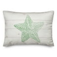 thumbnail image 1 of Creative Products Starfish Watercolor Green 14x20 Spun Poly Pillow, 1 of 3