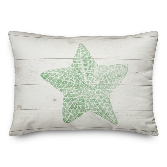 Creative Products Starfish Watercolor Green 14x20 Spun Poly Pillow