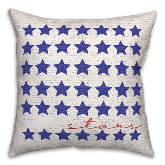 Creative Products Stars In Script 18 x 18 Spun Poly Pillow