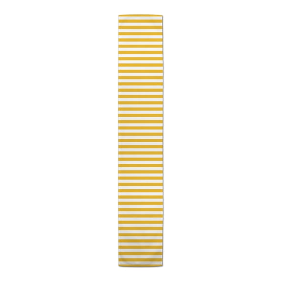 Creative Products Stripes Yellow 16x72 Poly Twill Table Runner