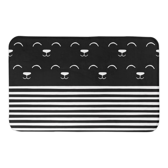 Creative Products Stripey Smiley Face 34x21 Bath Mat
