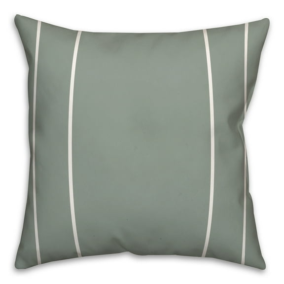 Creative Products Stripped Sage 16 x 16 Spun Poly Pillow