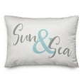 thumbnail image 1 of Creative Products Sun And Sea Gray 14x20 Spun Poly Pillow, 1 of 3
