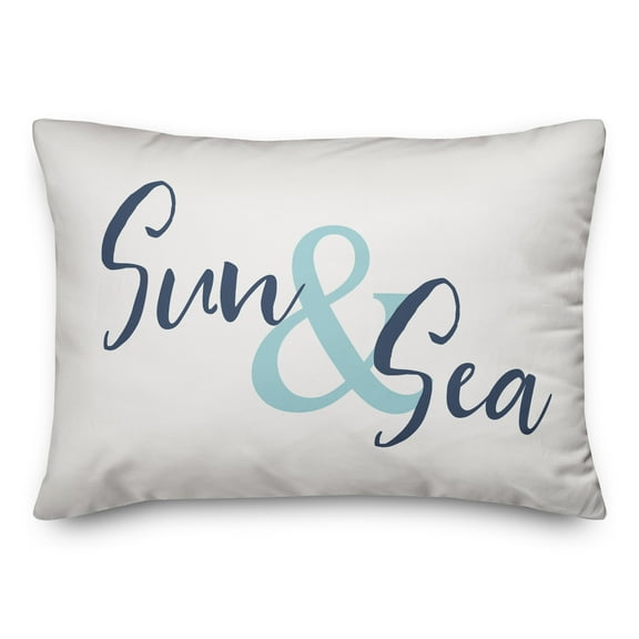 Creative Products Sun And Sea Navy 14x20 Spun Poly Pillow