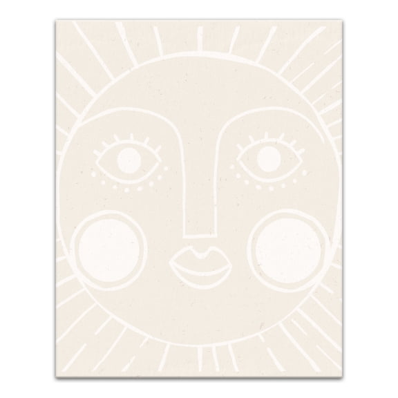 Creative Products Sun Face Neutral 2 16 x 20 Canvas Wall Art
