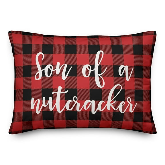 Creative Products Sun Of A Nutcracker in Buffalo Check Plaid 14x20 Spun Poly Pillow