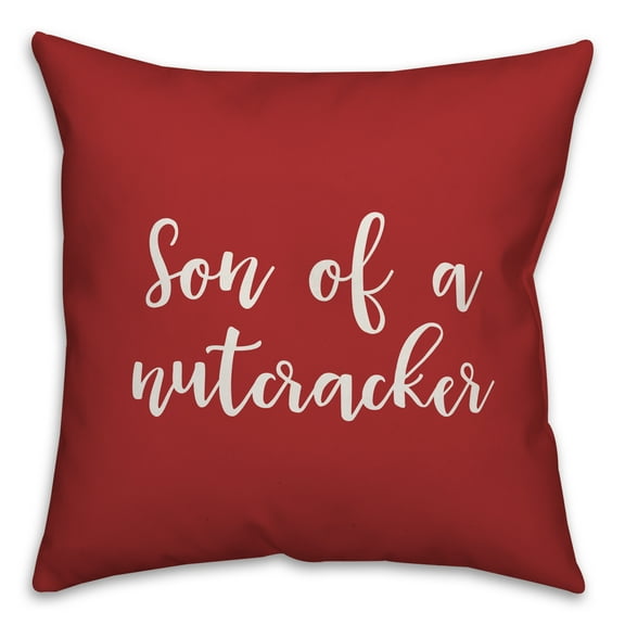 Creative Products Sun Of A Nutcracker in Red 18x18 Spun Poly Pillow