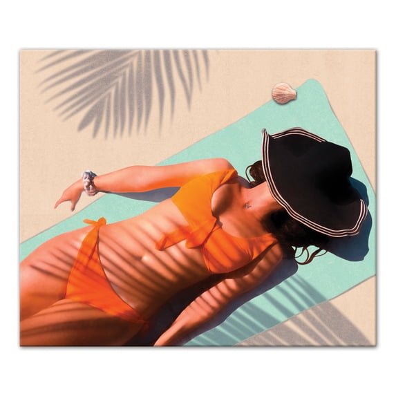 Creative Products Sunbathing Palm Shadows 24x20 Canvas Wall Art