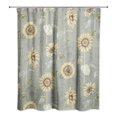 thumbnail image 1 of Creative Products Sunflower Pattern on Green 71x74 Shower Curtain, 1 of 2
