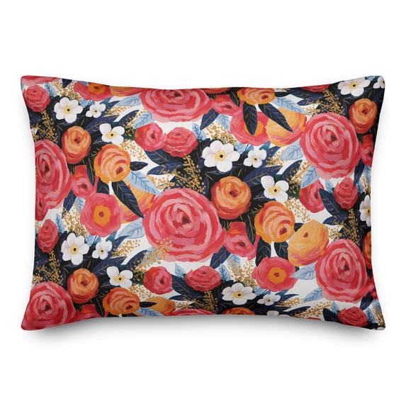 Creative Products Sunset Floral Pattern 14x20 Spun Poly Pillow