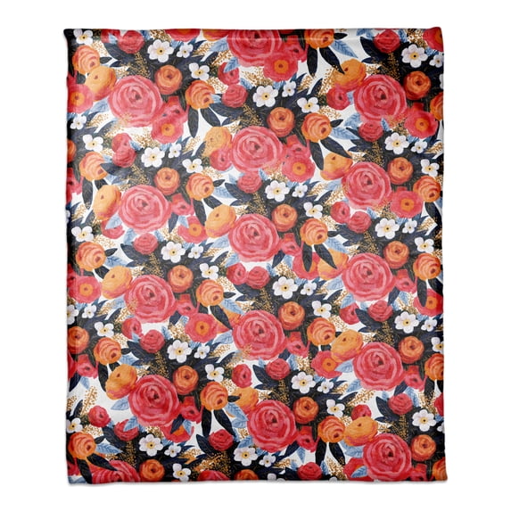 Creative Products Sunset Floral Pattern 50x60 Coral Fleece Blanket