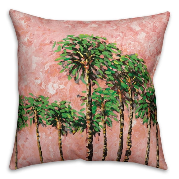 Creative Products Sunset Palms 18x18 Spun Poly Pillow