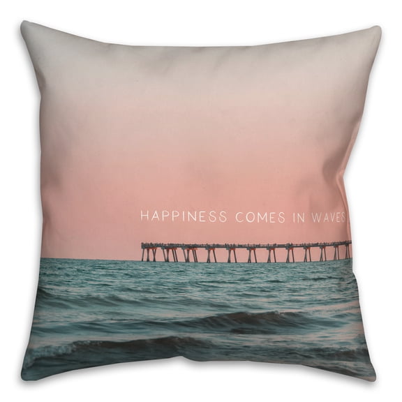 Creative Products Sunset Pier 20 x 20 Spun Poly Pillow