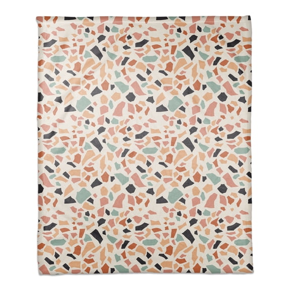 Creative Products Sunset Terrazzo Pattern 50x60 Coral Fleece Blanket