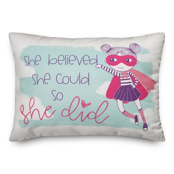 Creative Products Superhero Girl 14x20 Spun Poly Pillow