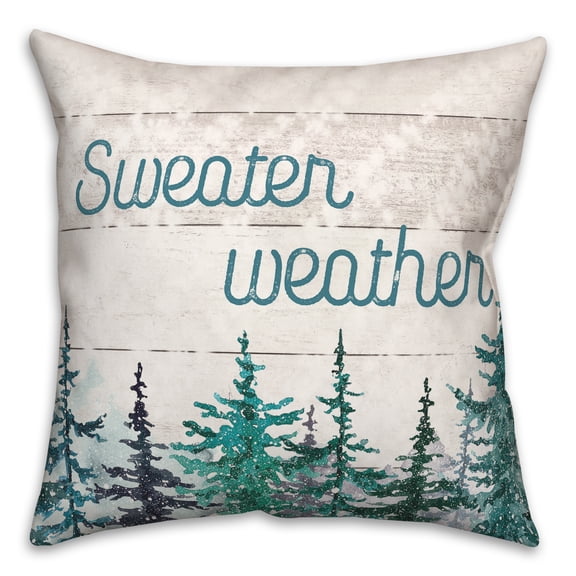 Creative Products Sweater Weather Trees 16 x 16 Spun Poly Pillow