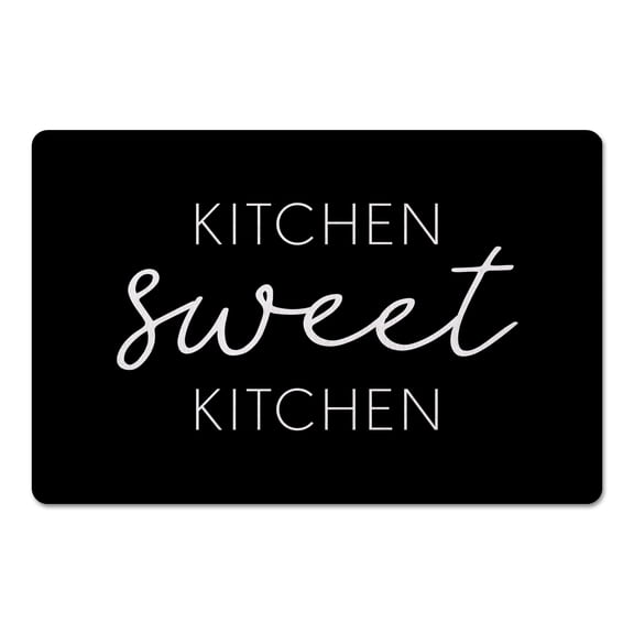 Creative Products Sweet Kitchen Black 27x18 Floor Mat