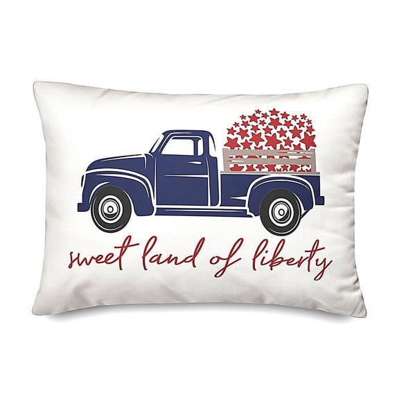 Creative Products Sweet Land of Liberty Vintage Truck 14x20 Spun Poly Pillow