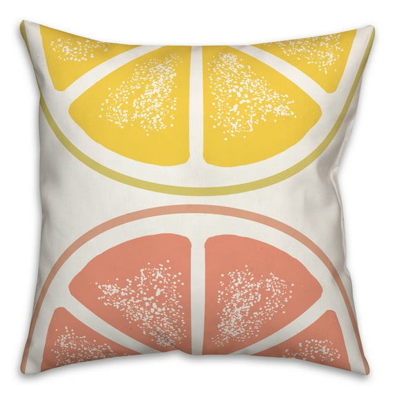 Creative Products Sweet Tea & Sunshine Black and White 18x18 Indoor / Outdoor Pillow