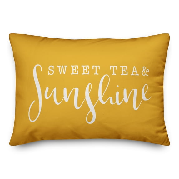 Creative Products Sweet Tea & Sunshine Script Yellow 14x20 Indoor / Outdoor Pillow