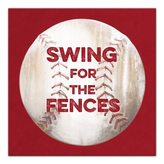 Creative Products Swing For The Fences 16x16 Canvas Wall Art