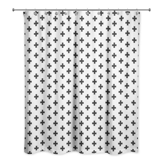 Creative Products Swiss Cross Pattern 71x74 Shower Curtain