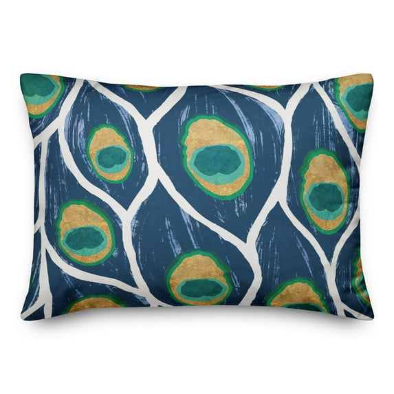 Creative Products Swoopin Feather Peacock 4 14 x 20 Spun Poly Pillow