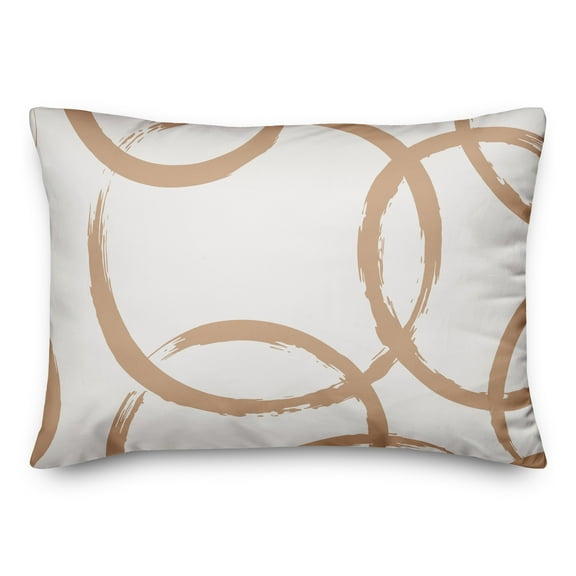 Creative Products Tan Circles 14x20 Indoor / Outdoor Pillow