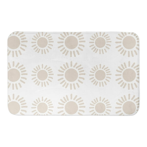 Creative Products Tan Dot Sunburst 21 x 34 Bath Mat