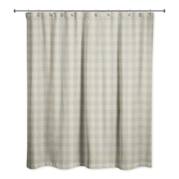 Creative Products Tan Plaid 71x74 Shower Curtain