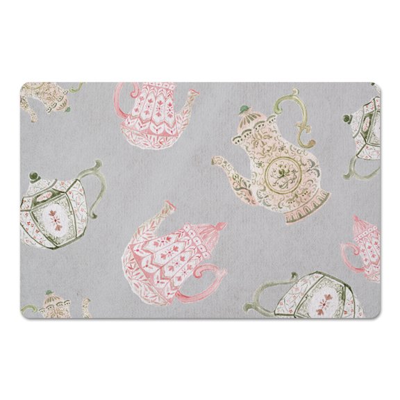 Creative Products Tea Pot Pattern 18 x 27 Floor Mat
