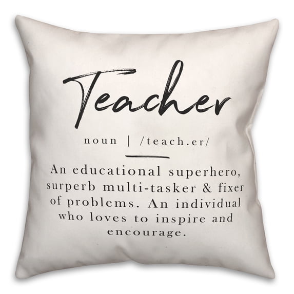 Creative Products Teacher Definition 18x18 Spun Poly Pillow