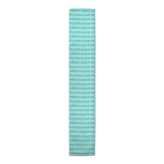 Creative Products Teal Abstract Ocean Bubble 16x72 Poly Twill Table Runner