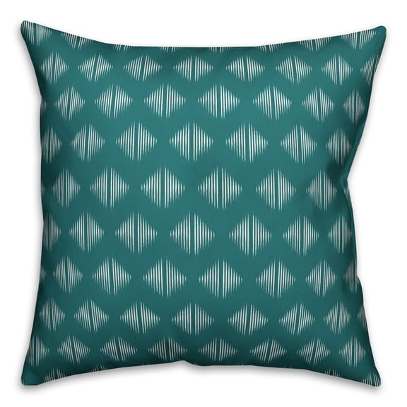 Creative Products Teal Abstract Pattern 16x16 Spun Poly Pillow