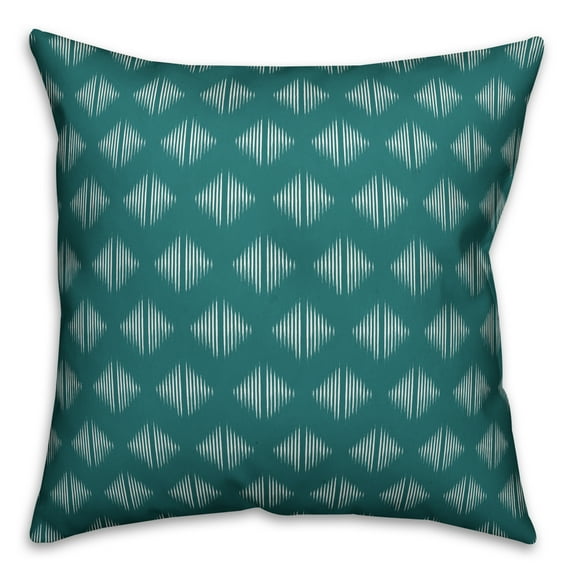 Creative Products Teal Abstract Pattern 20x20 Spun Poly Pillow
