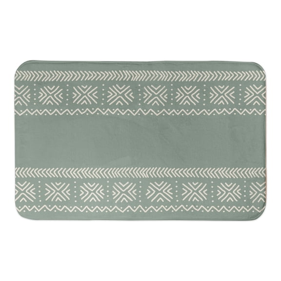 Creative Products Teal Aztec Stripe 34x21 Bath Mat