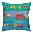 thumbnail image 1 of Creative Products Teal Birds on Wires 20x20 Indoor / Outdoor Pillow, 1 of 3