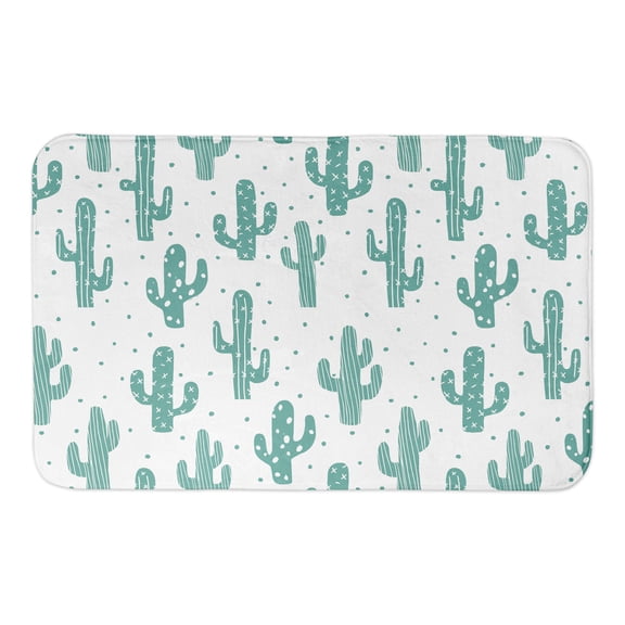 Creative Products Teal Cactus 34x21 Bath Mat