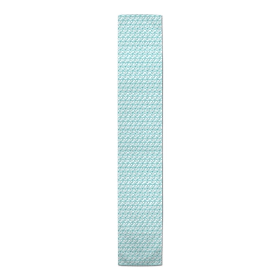 Creative Products Teal Geo Triangles 16x90 Cotton Twill Table Runner