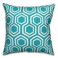 thumbnail image 1 of Creative Products Teal Hexagons 18x18 Indoor / Outdoor Pillow, 1 of 2