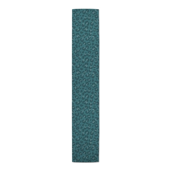 Creative Products Teal Leopard 16 x 90 Cotton Twill Table Runner
