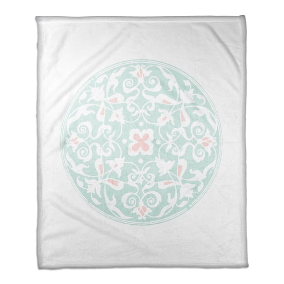 Creative Products Teal Moroccan Circle 50x60 Throw Blanket