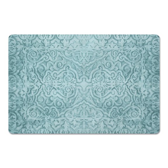 Creative Products Teal Mosaic Patterned  27x18 Floor Mat