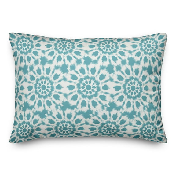 Creative Products Teal Radial Shibori 14x20 Spun Poly Pillow