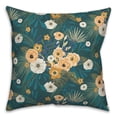 thumbnail image 1 of Creative Products Teal Tropical Floral 18 x 18 Spun Poly Pillow, 1 of 3
