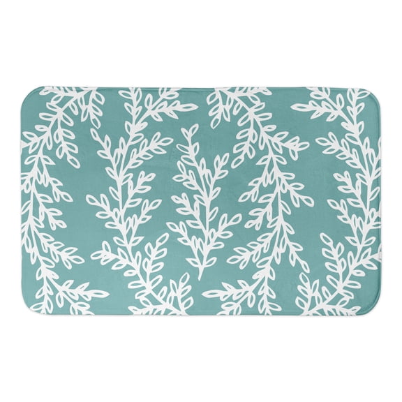 Creative Products Teal Wreath 34x21 Bath Mat