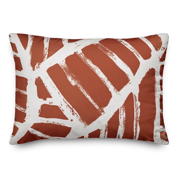 Creative Products Terra Cotta Distressed Abstract Rectangles 14x20 Indoor / Outdoor Pillow