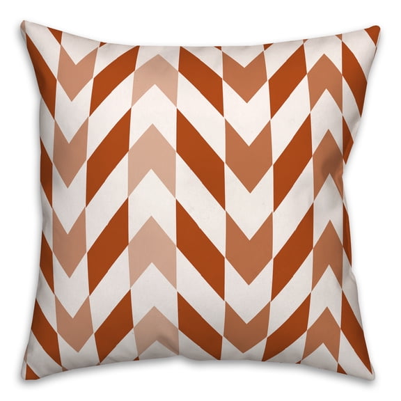 Creative Products Terra Cotta Geo Chevron 18x18 Indoor / Outdoor Pillow